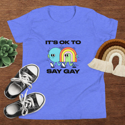 IT'S OKAY TO SAY GAY - YouthShirts & TopsEternal Distinction7524250_10620Heather Columbia BlueSSIT'S OKAY TO SAY GAY - Youth