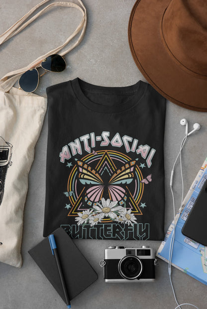 Anti Social ButterflyShirts & TopsEternal Distinction4554901_8923Black HeatherSSAnti Social Butterfly