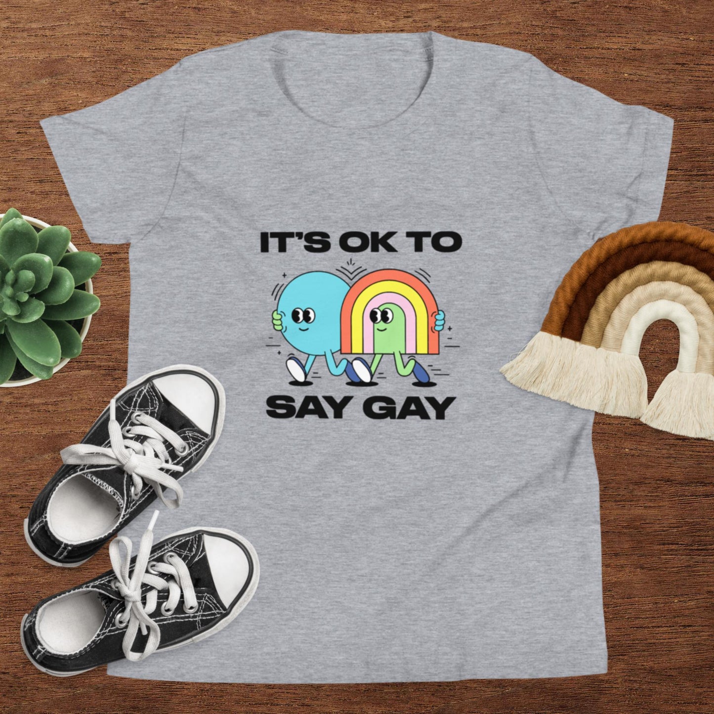 IT'S OKAY TO SAY GAY - YouthShirts & TopsEternal Distinction7524250_9594Athletic HeatherSSIT'S OKAY TO SAY GAY - Youth
